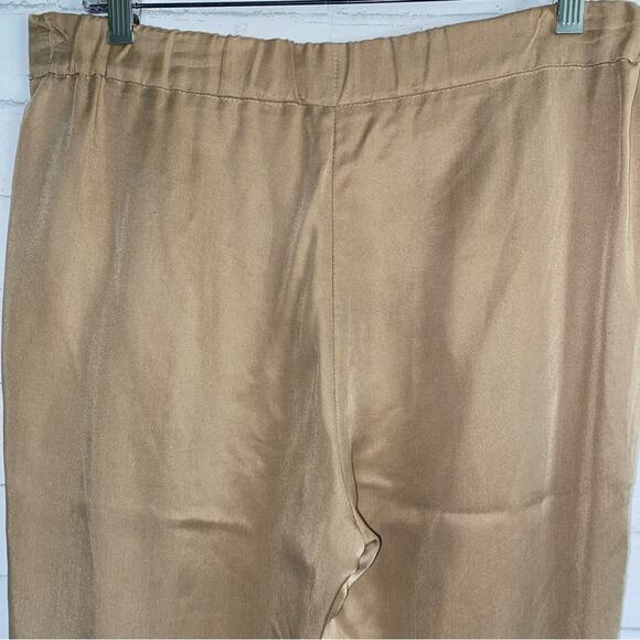 BABATON Aritizia $148 Conan Lyocell Cropped Dk Tan Trouser Pants 6 EUC - Picture 8 of 13